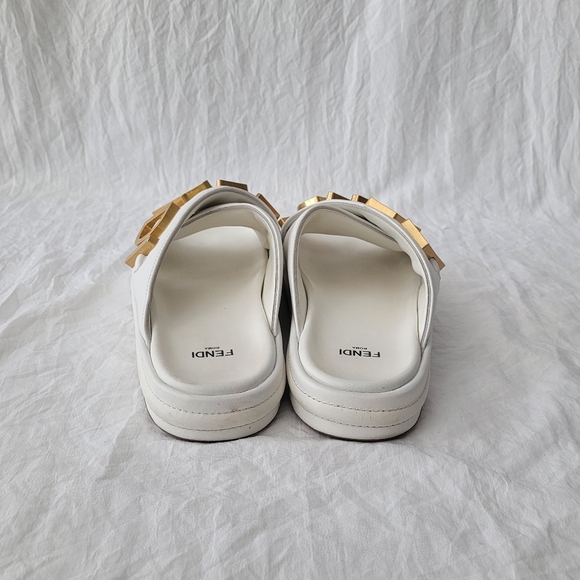 Fendi Fendigraphy Leather Slides - Picture 3 of 7